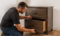 Medium furniture item such as a dresser assembled